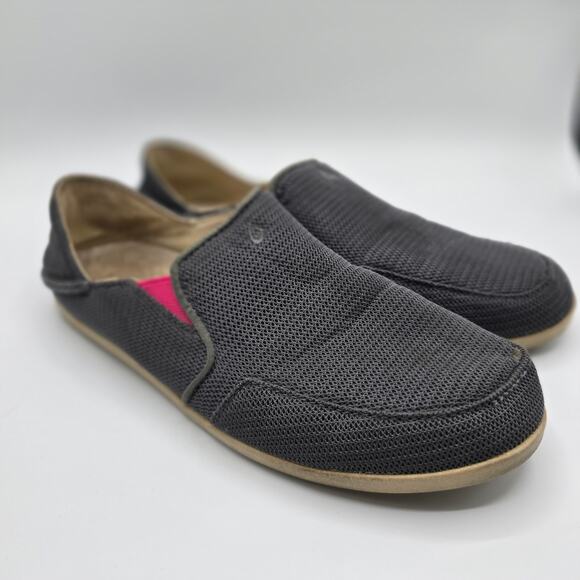 Olukai Waialua Mesh slip on loafers navy/pink shoes womans size 9 - Picture 1 of 11